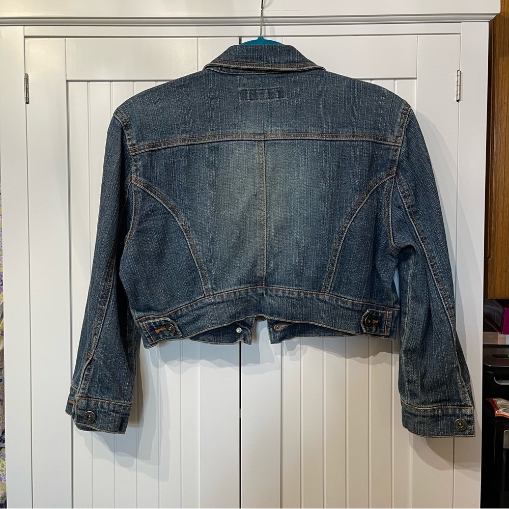 Paris Blues Cropped Blue Denim Jacket - Picture 2 of 14